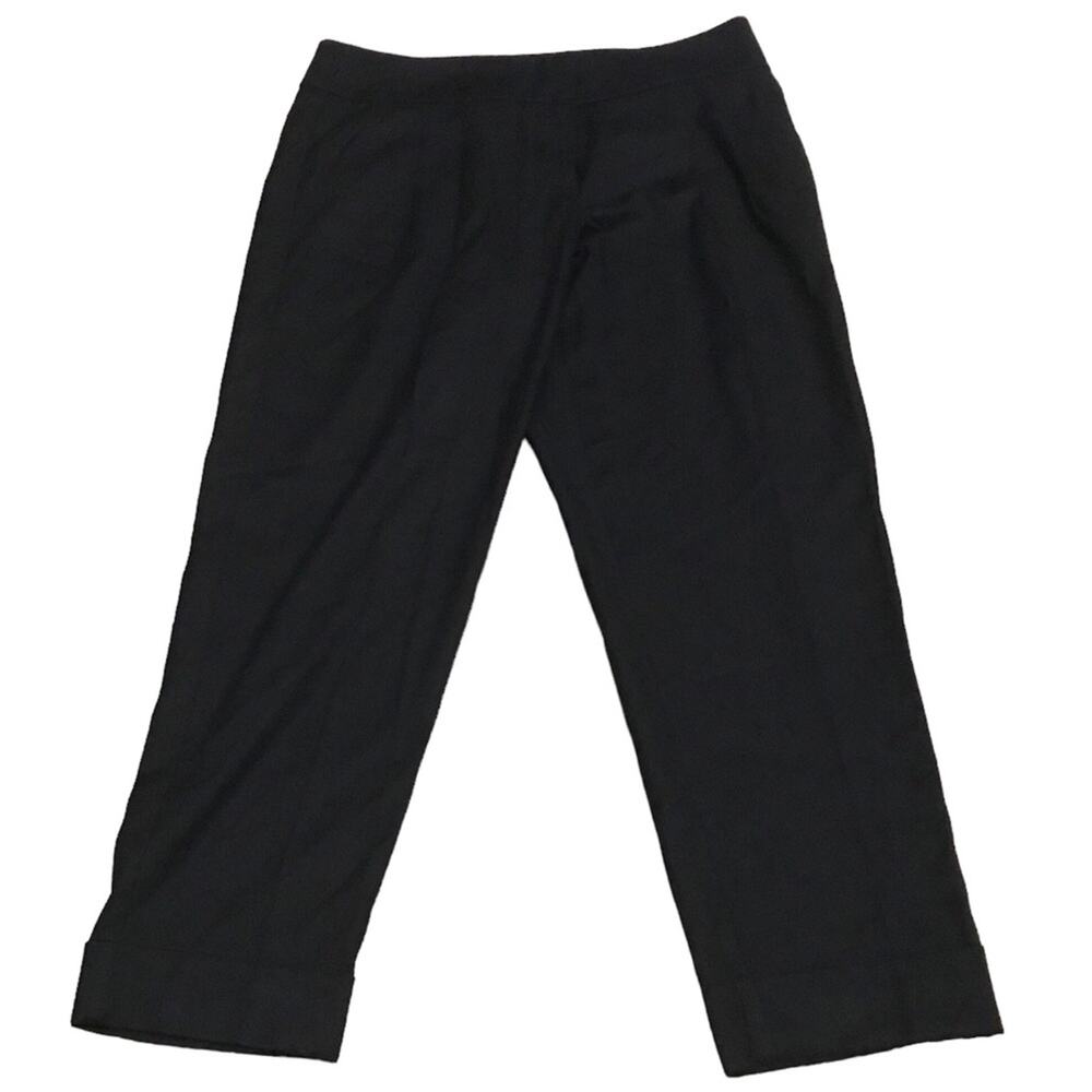 Trina Turk Black cuffed cropped Dress Pants Trousers